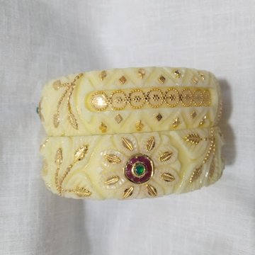 22KT Gold Kundan Design Plastic Bangle  by 