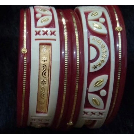 Plastic Traditional Gold Hallmark Bangle 