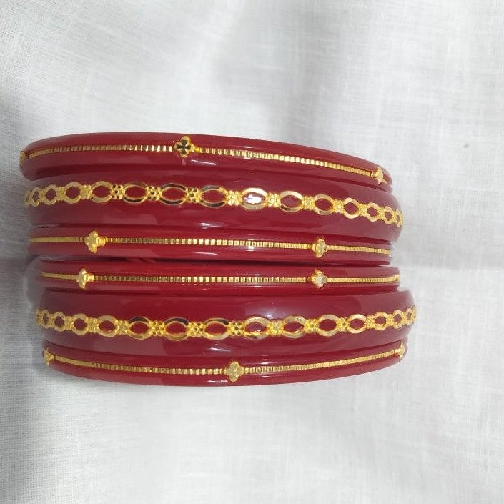 22KT Hallmark Gold Trendy Plastic Bangle 