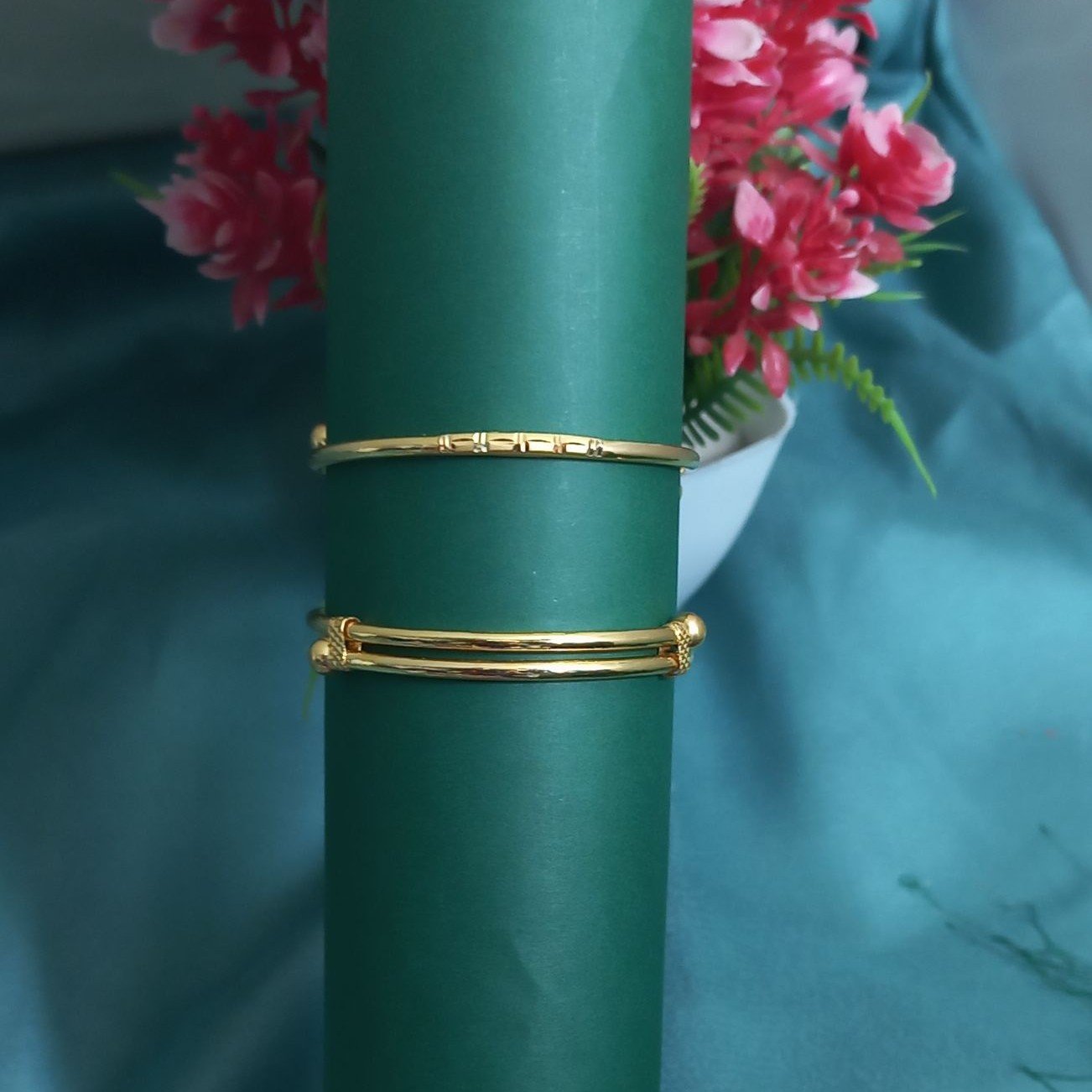 22K Gold Simple Bangle For Kids