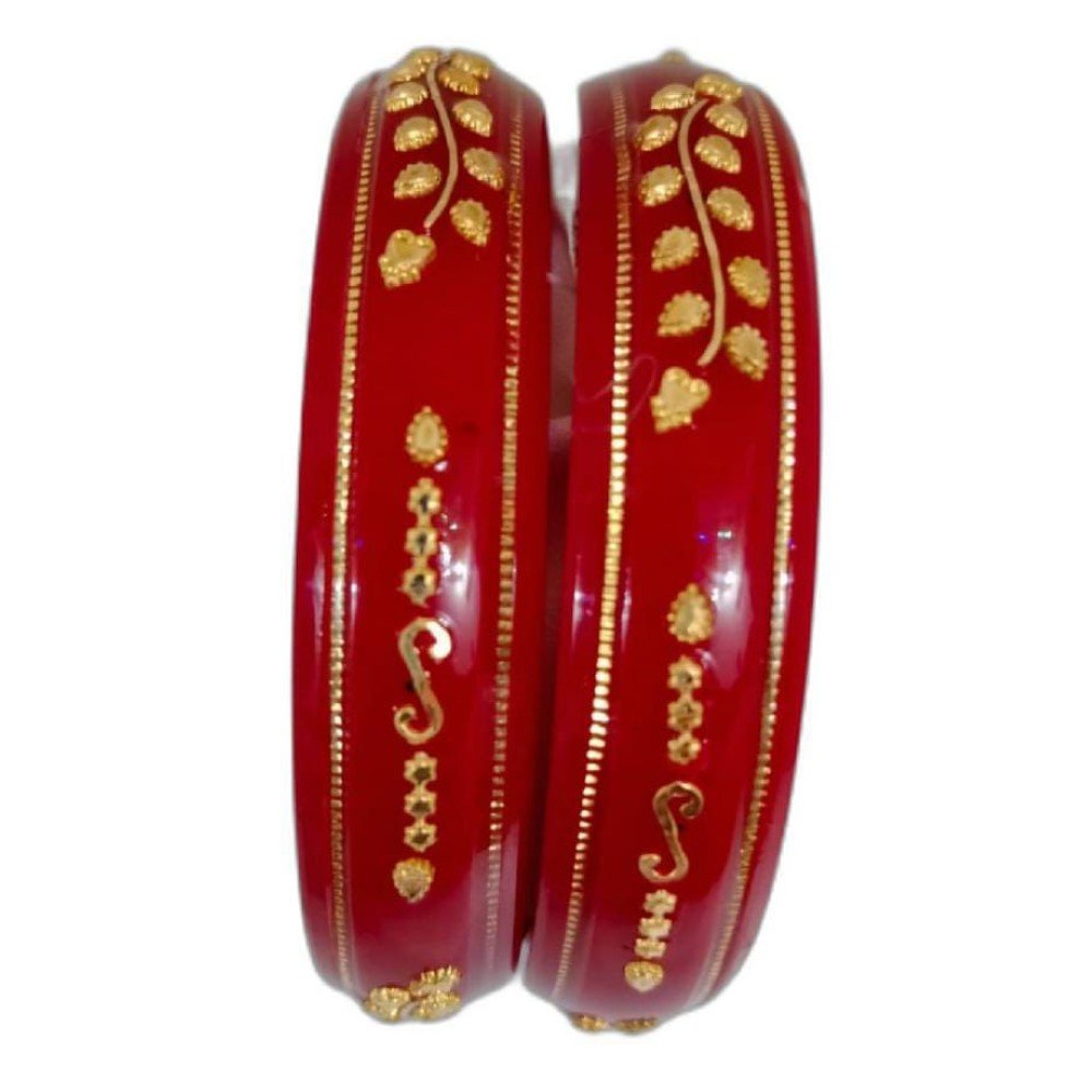 Gold Attractive Red Bangles